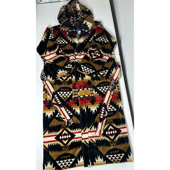 NWT Pendleton Unisex Patterned Long Sleeve Plush Terry Velour Robe Size S/M - Picture 3 of 12